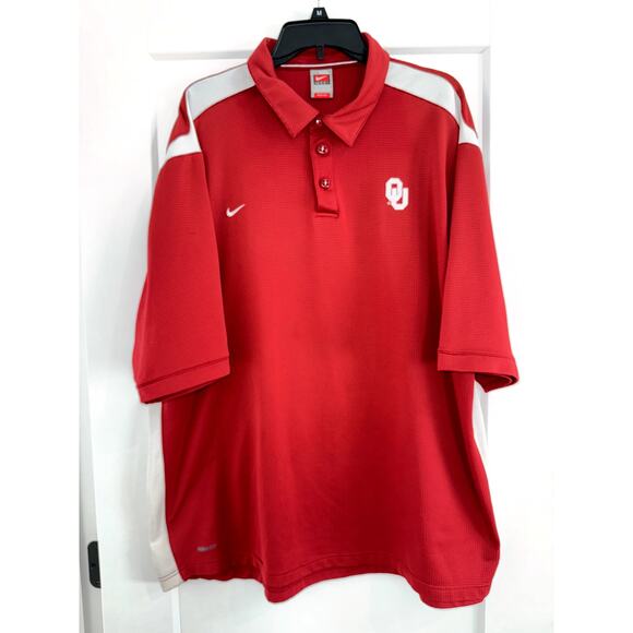 Oklahoma Sooners Nike Dry Fit Golf Polo Men’s 2XL - Picture 1 of 8